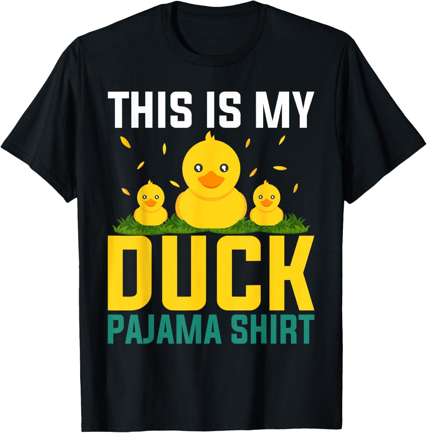 This Is My Duck Pajama Women Girls Duck Pjs Funny Duck T-Shirt - T-Shirt | Black