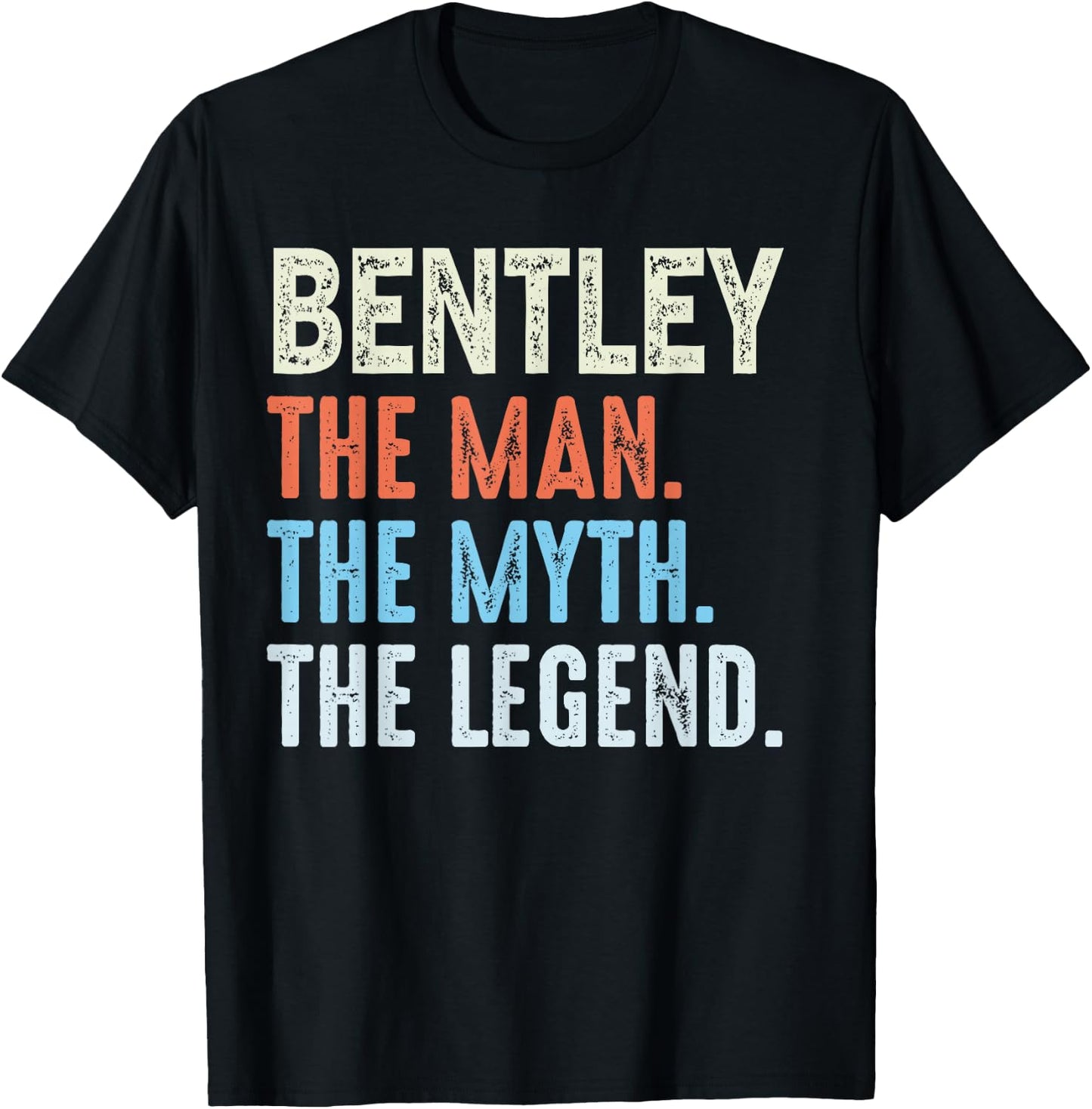 Bentley The Legend Name Personalized Cute Idea Men Vintage T-Shirt - T-Shirt | Black