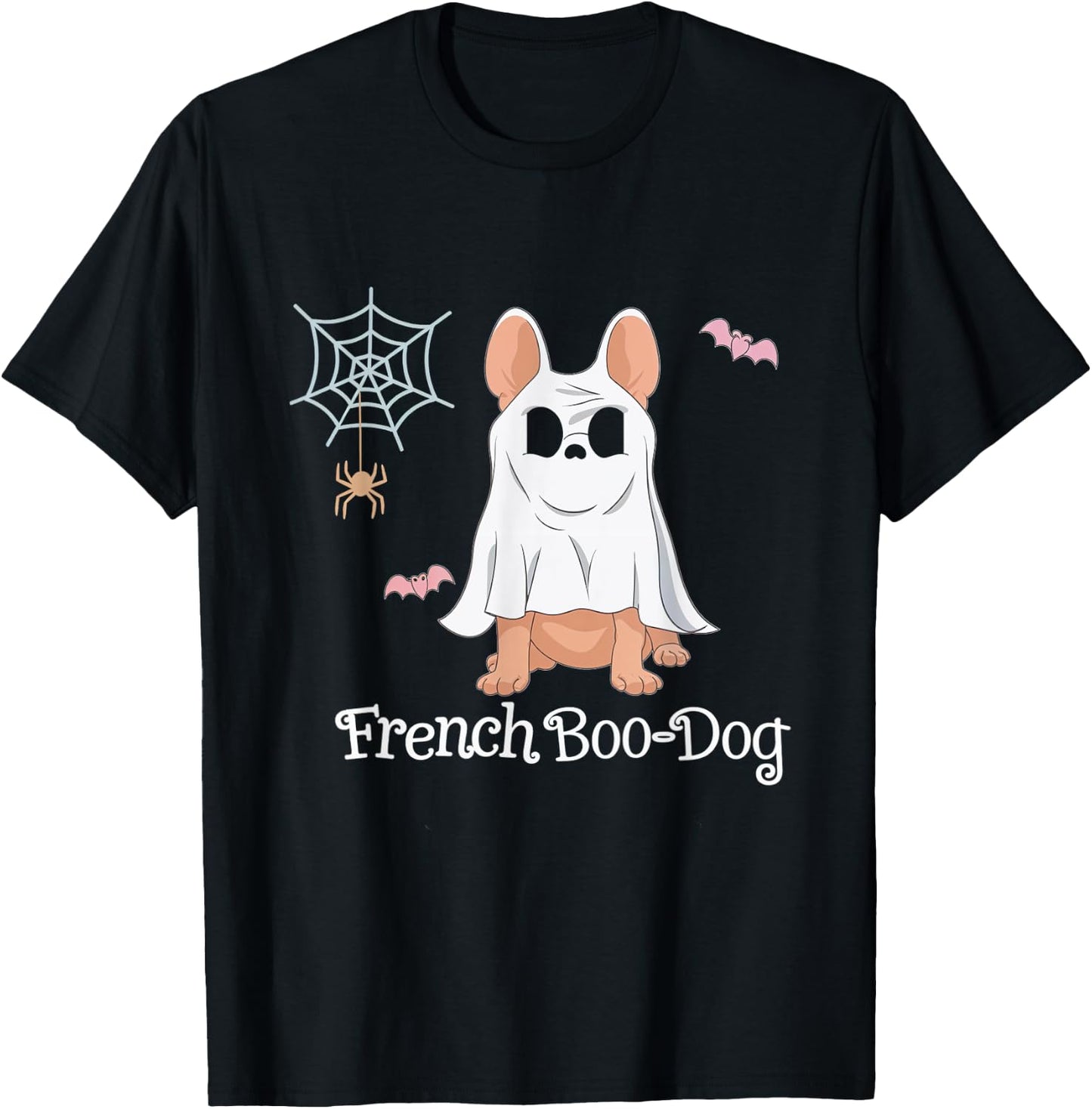 French Boo-Dog Halloween Dog Costume French Bulldog Men Women T-Shirt - T-Shirt | Black