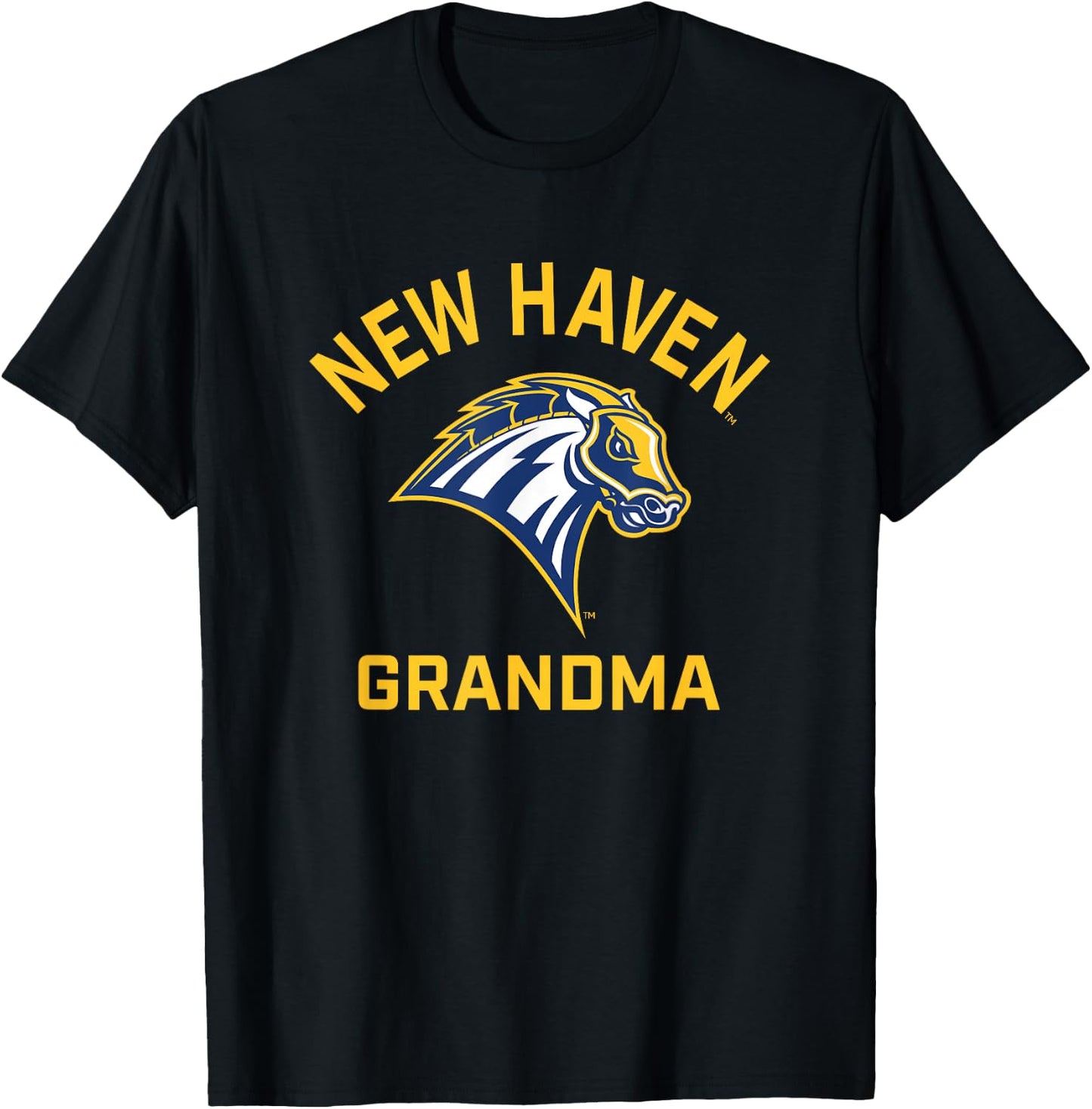 University of New Haven UNH Chargers Arched Grandma T-Shirt - T-Shirt | Black