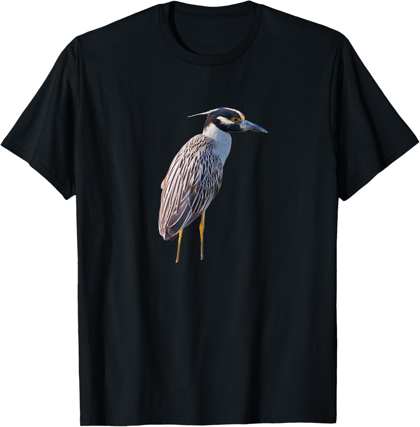 Yellow Crowned Night-Heron Ibis Stork Egret Heron T-Shirt - T-Shirt | Black