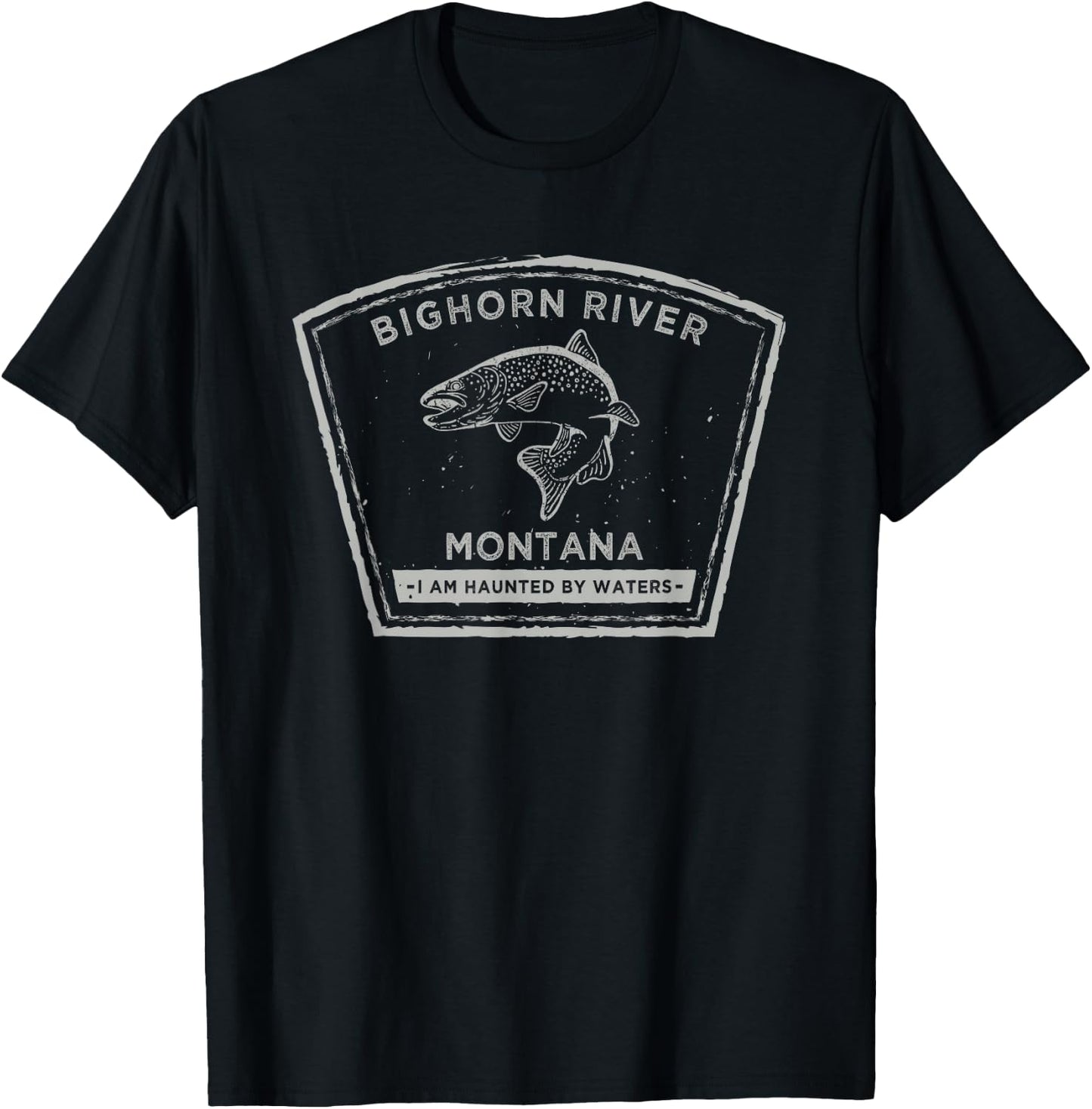 Bighorn River Montana Fly Fishing Shirt T-Shirt - T-Shirt | Black