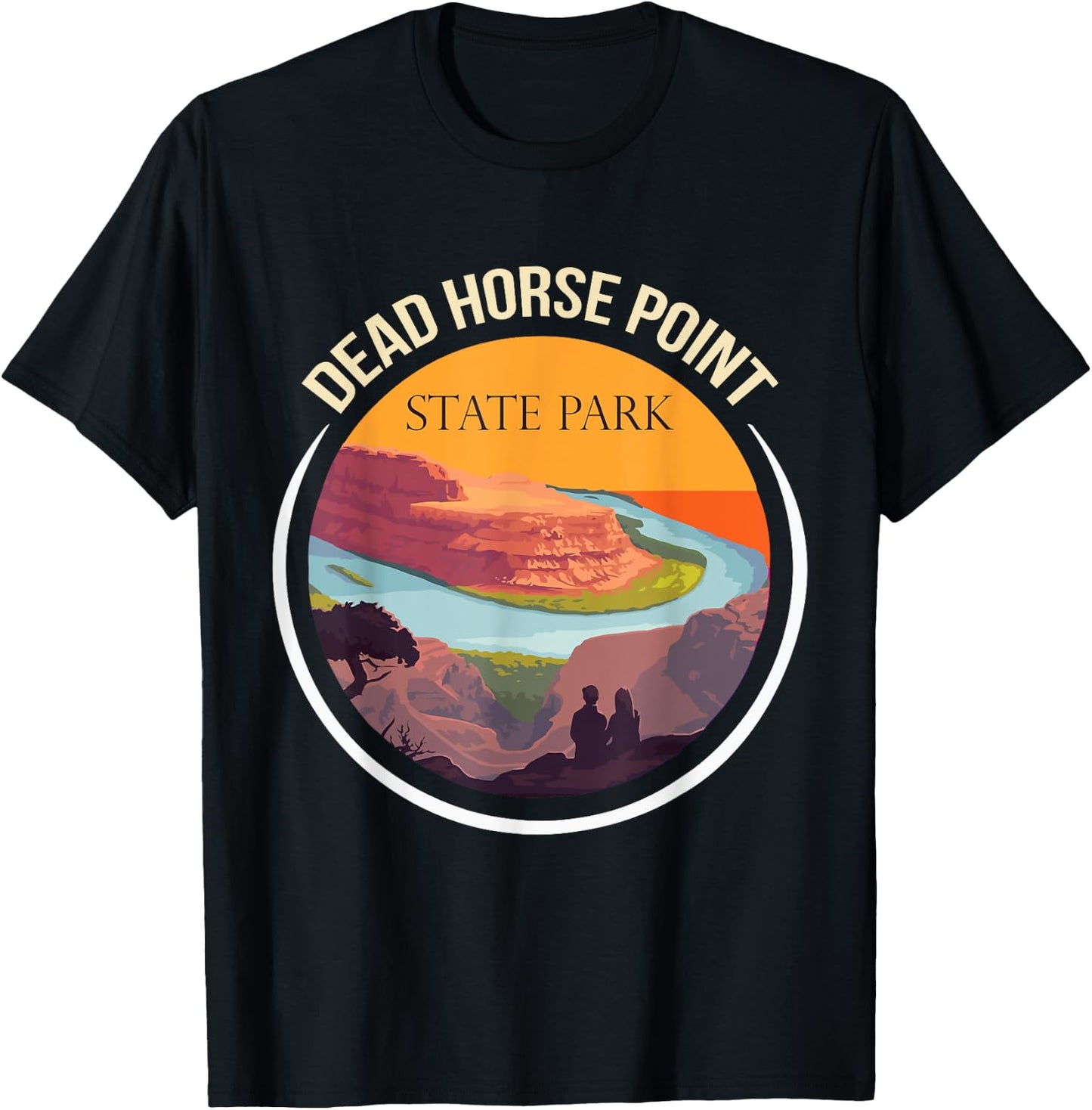 Dead Horse Point Utah State Park Souvenir Canyon River T-Shirt - T-Shirt | Black