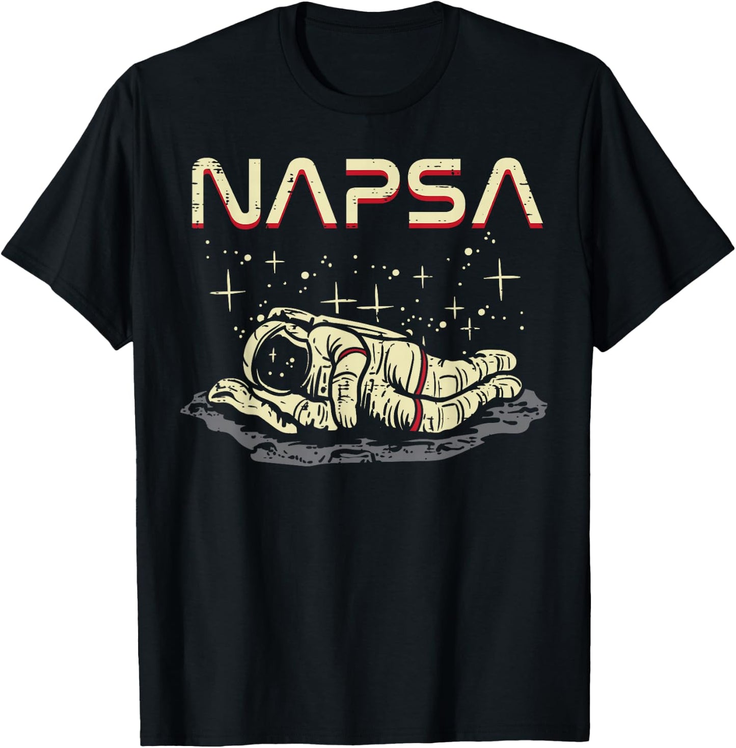 Astronaut Nap Napsa Funny Space Galaxy Pun Men Women Kids T-Shirt - T-Shirt | Black
