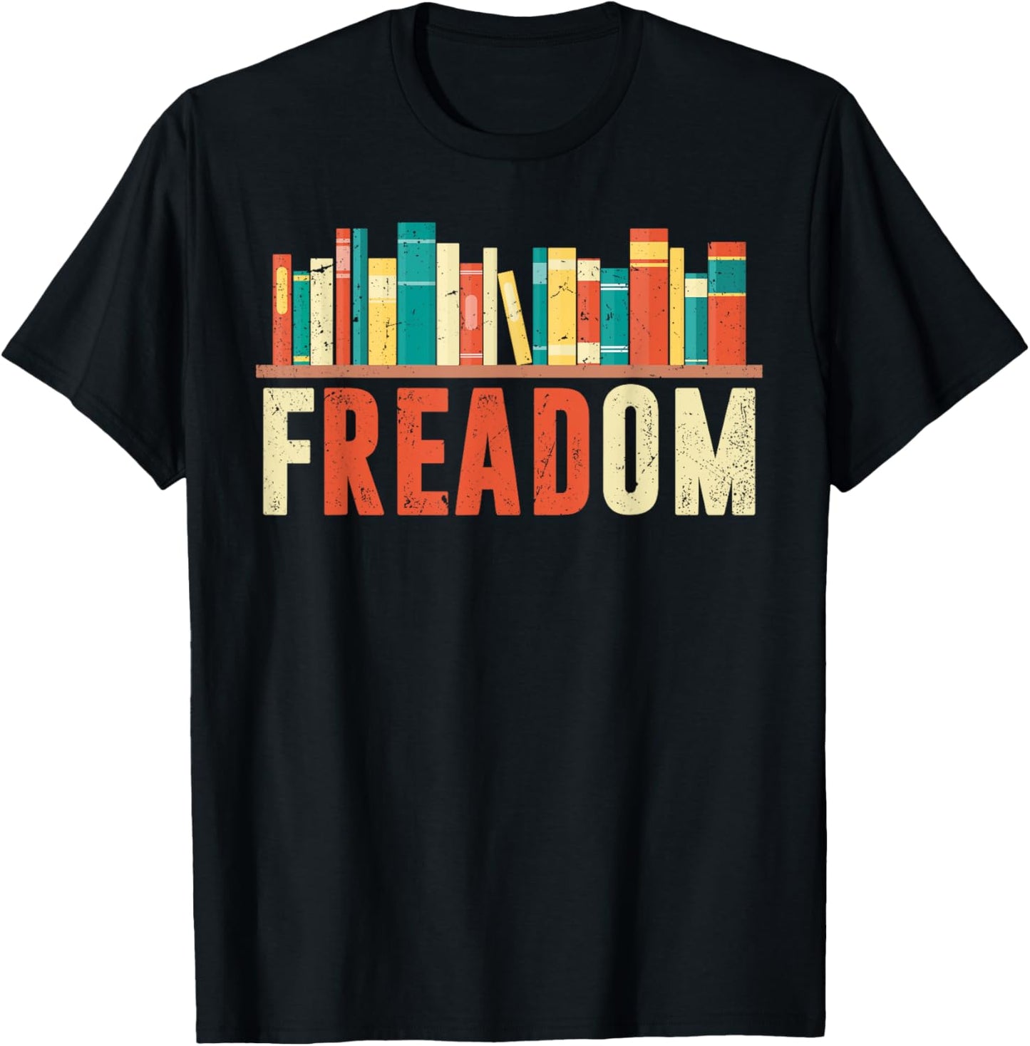 Freedom Reading Teacher Freedom Reading Book Lovers T-Shirt - T-Shirt | Black