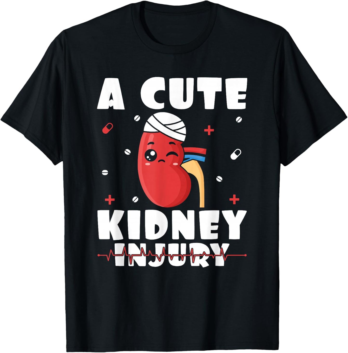 A Cute Kidney Injury Dialysis Nurse Nephrology Nursing T-Shirt - T-Shirt | Black