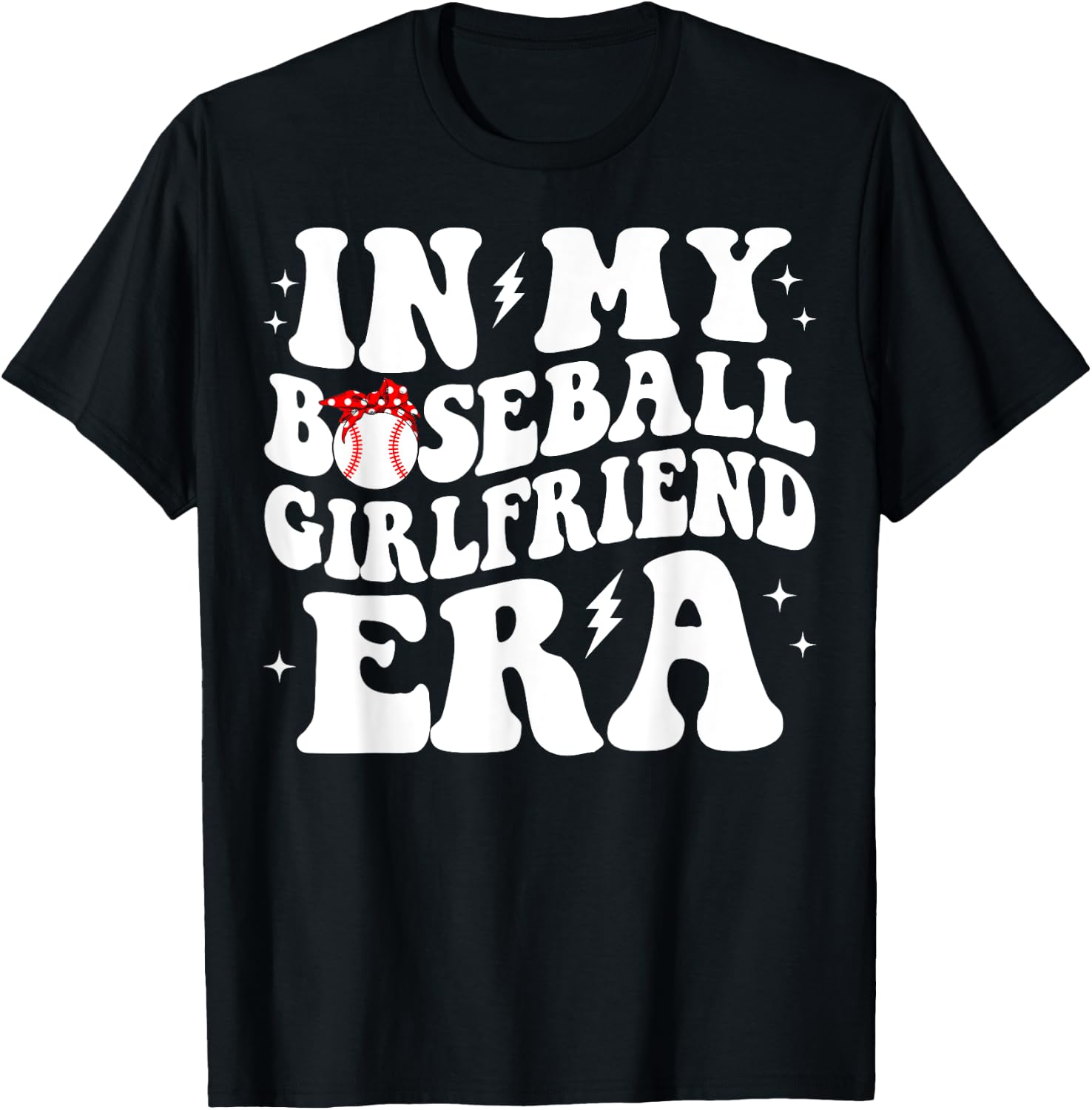 Groovy In my Baseball Girlfriend Era T-Shirt - T-Shirt | Black