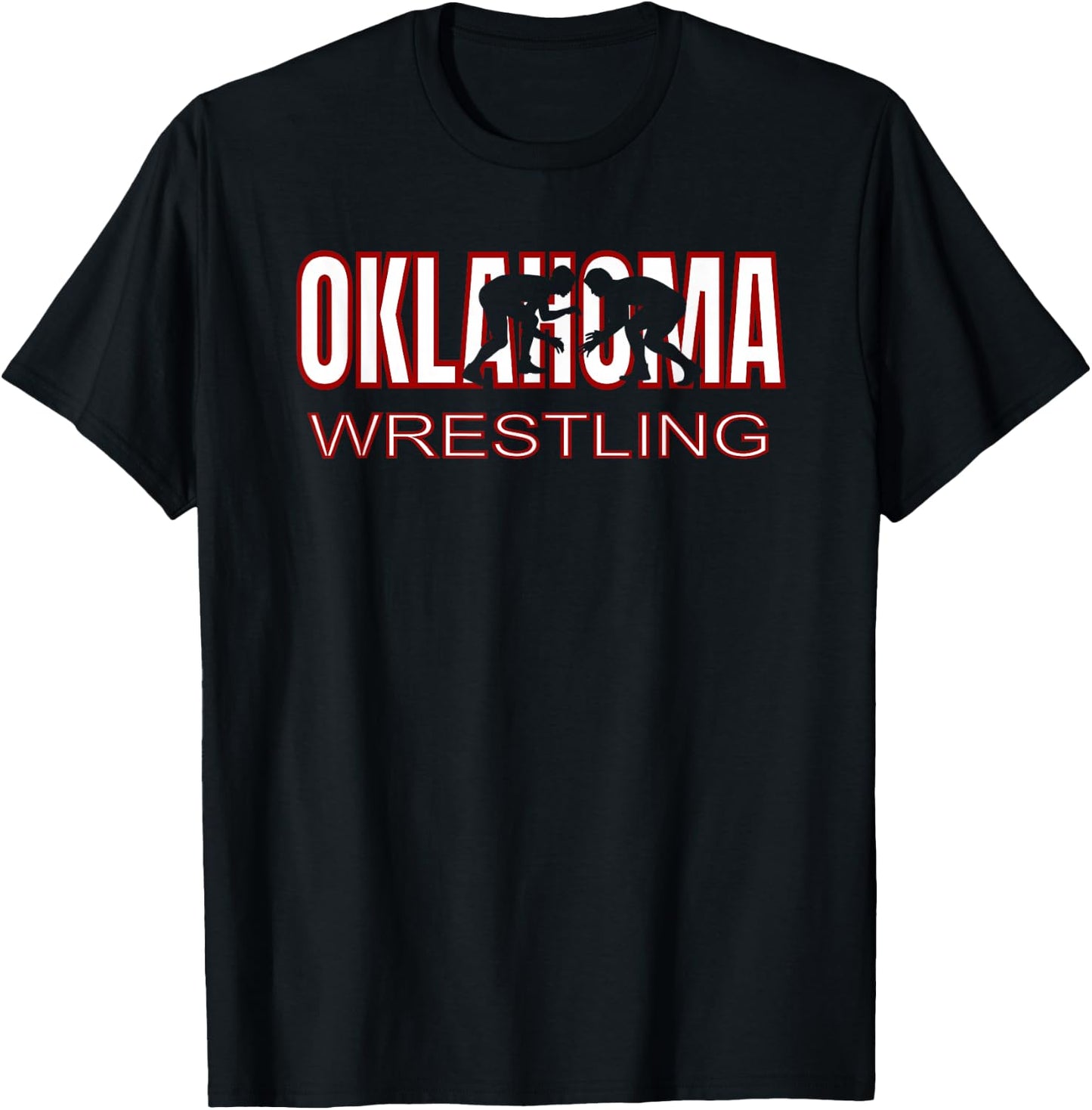 Oklahoma Wrestling Freestyle Wrestler Coach Team Gear Gift T-Shirt - T-Shirt | Black