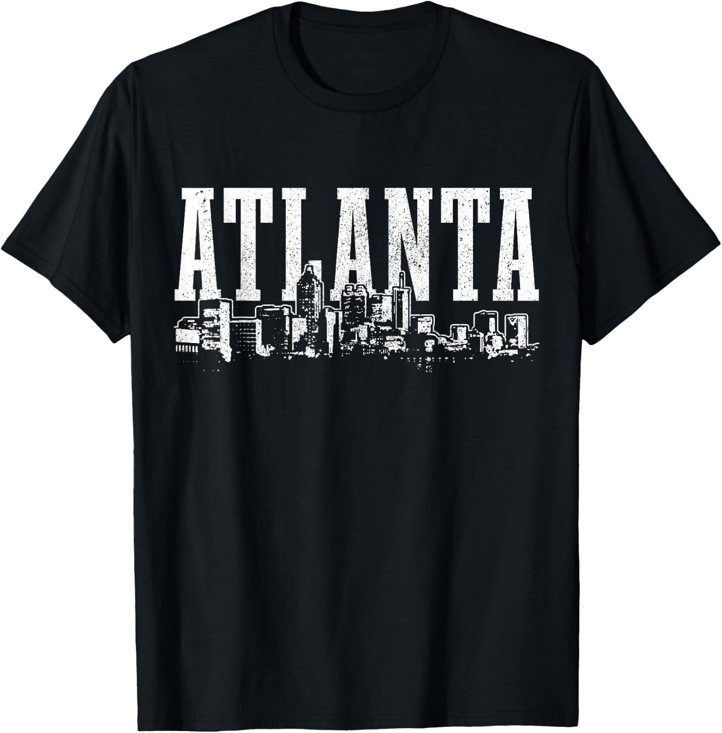 Atlanta Skyline Pride Georgia Vintage Atlanta T-Shirt - T-Shirt | Black