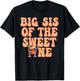 Big Sister of The Sweet One Peach 1st Birthday on Peach T-Shirt - T-Shirt | Black