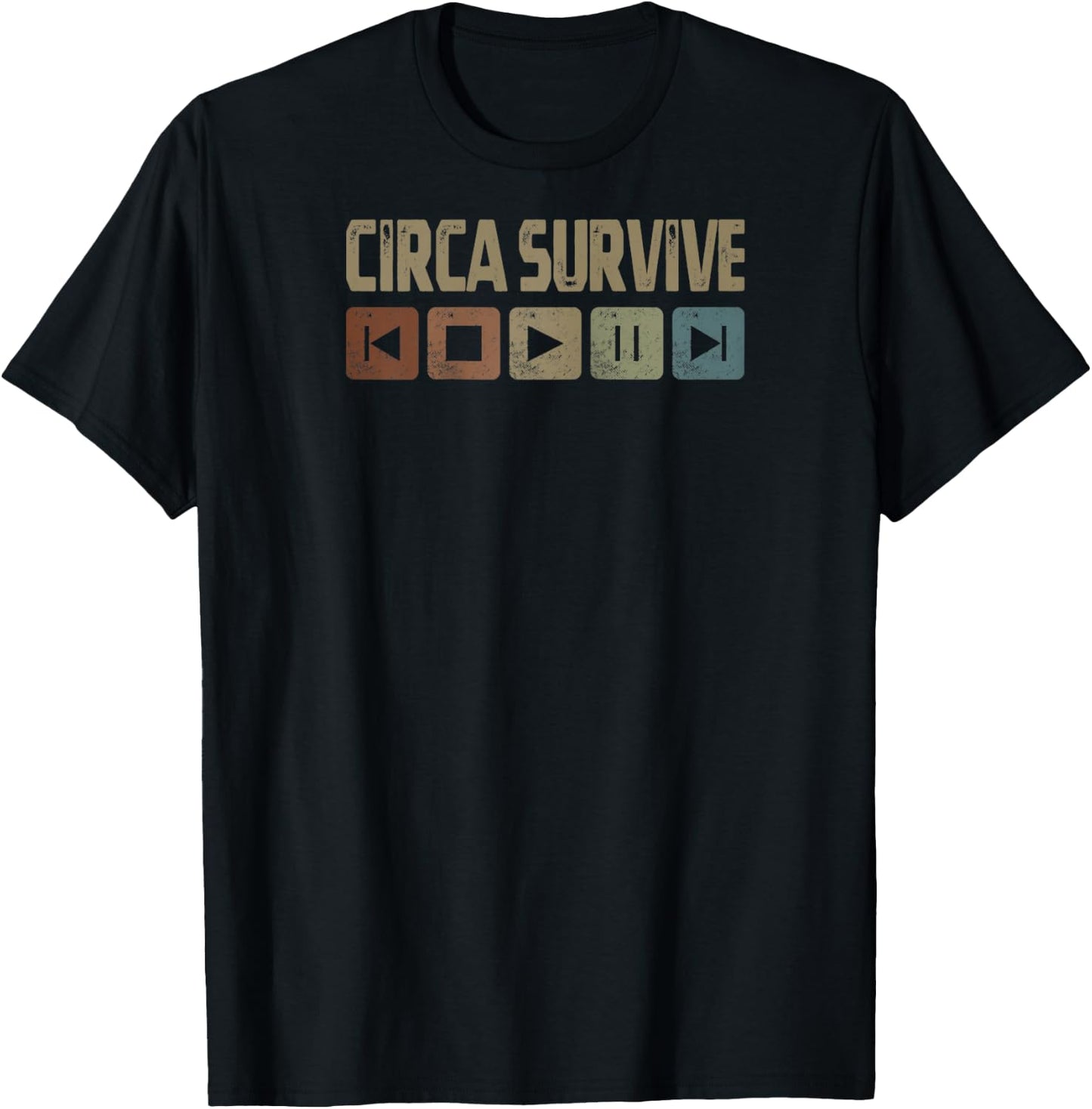 Vintage Circas Survive Retro Cassette Rock 2010s Musician Raglan Baseball T-Shirt - T-Shirt | Black