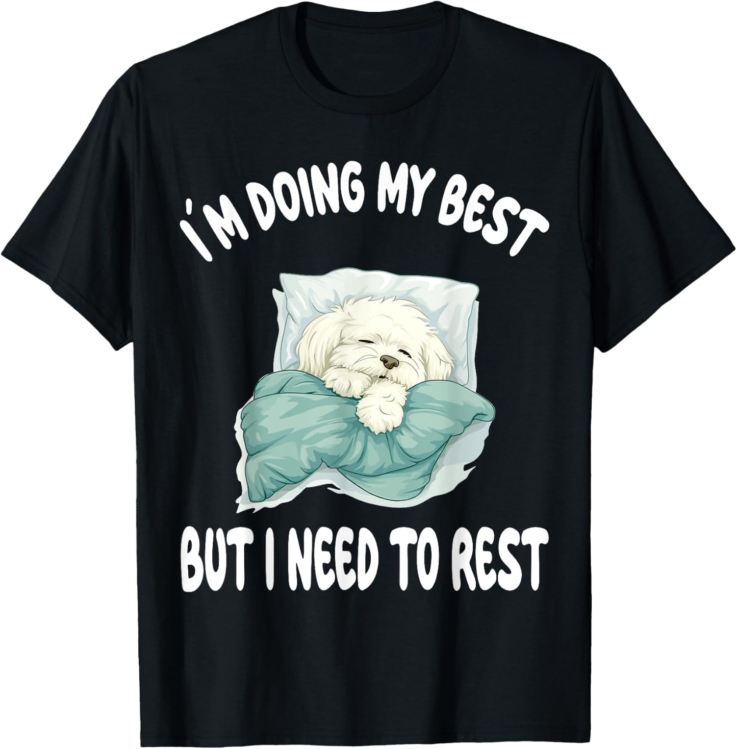 Coton De Tulear Official Sleepshirt Pajamas Nightgown T-Shirt - T-Shirt | Black