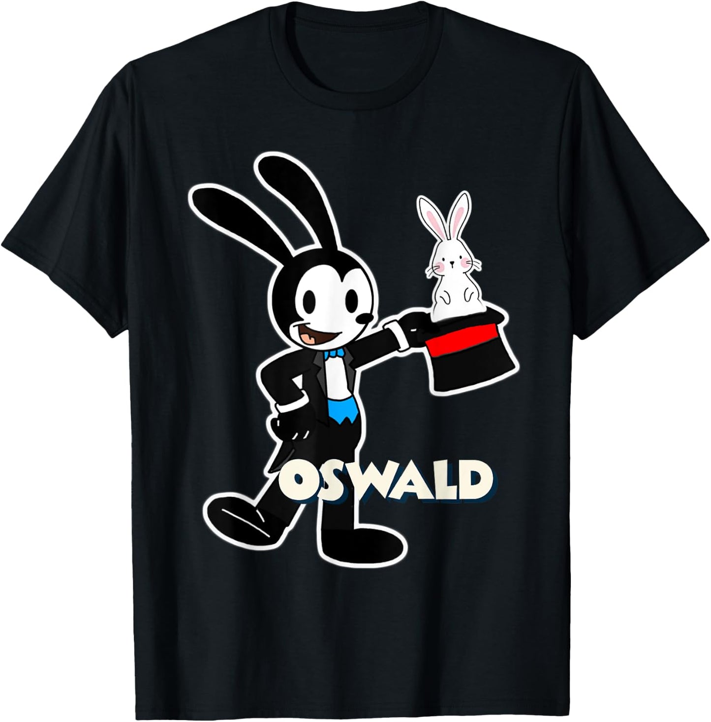 Oswald Rabbit Magician Magic Cartoon 1927 T-Shirt - T-Shirt | Black