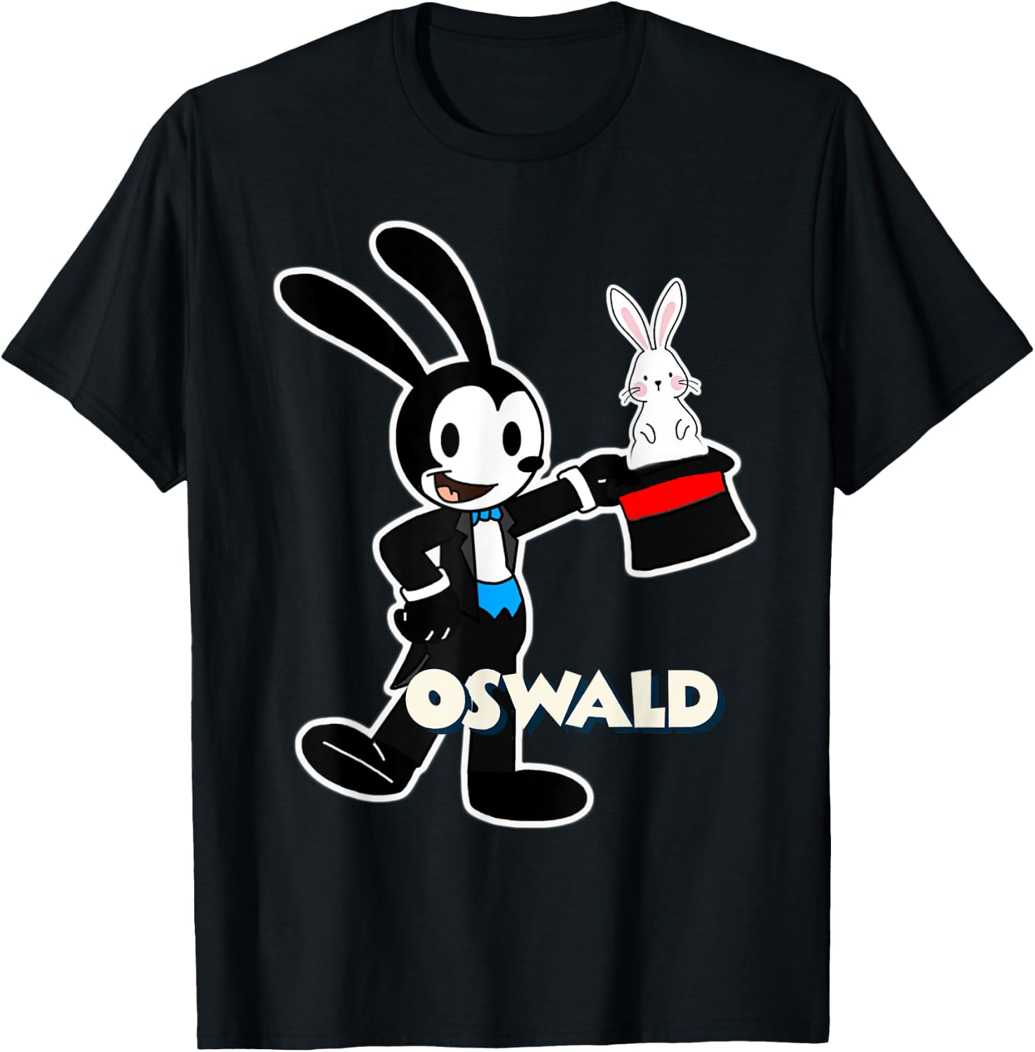 Oswald Rabbit Magician Magic Cartoon 1927 T-Shirt - T-Shirt | Black