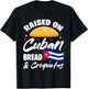 Raised On Cuban Bread & Croquetas Cuba Flag Cubano T-Shirt - T-Shirt | Black
