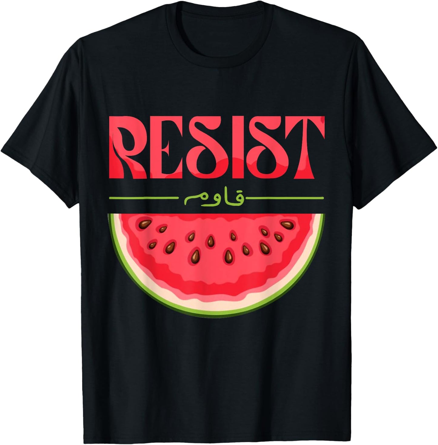 Watermelon Resist Stand With Palestine Gift Men T-Shirt - T-Shirt | Black