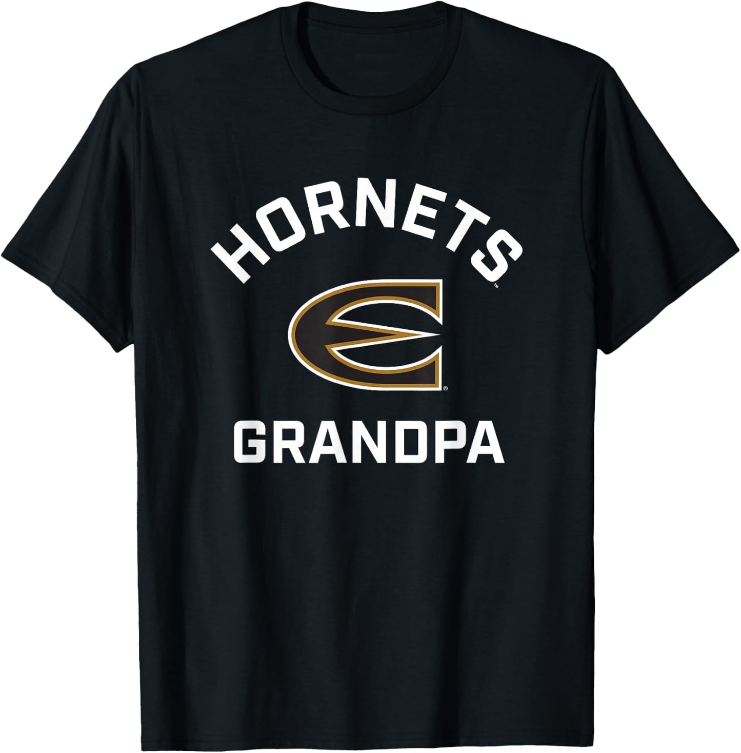 Emporia State University ESU Hornets Arched Grandpa T-Shirt - T-Shirt | Black