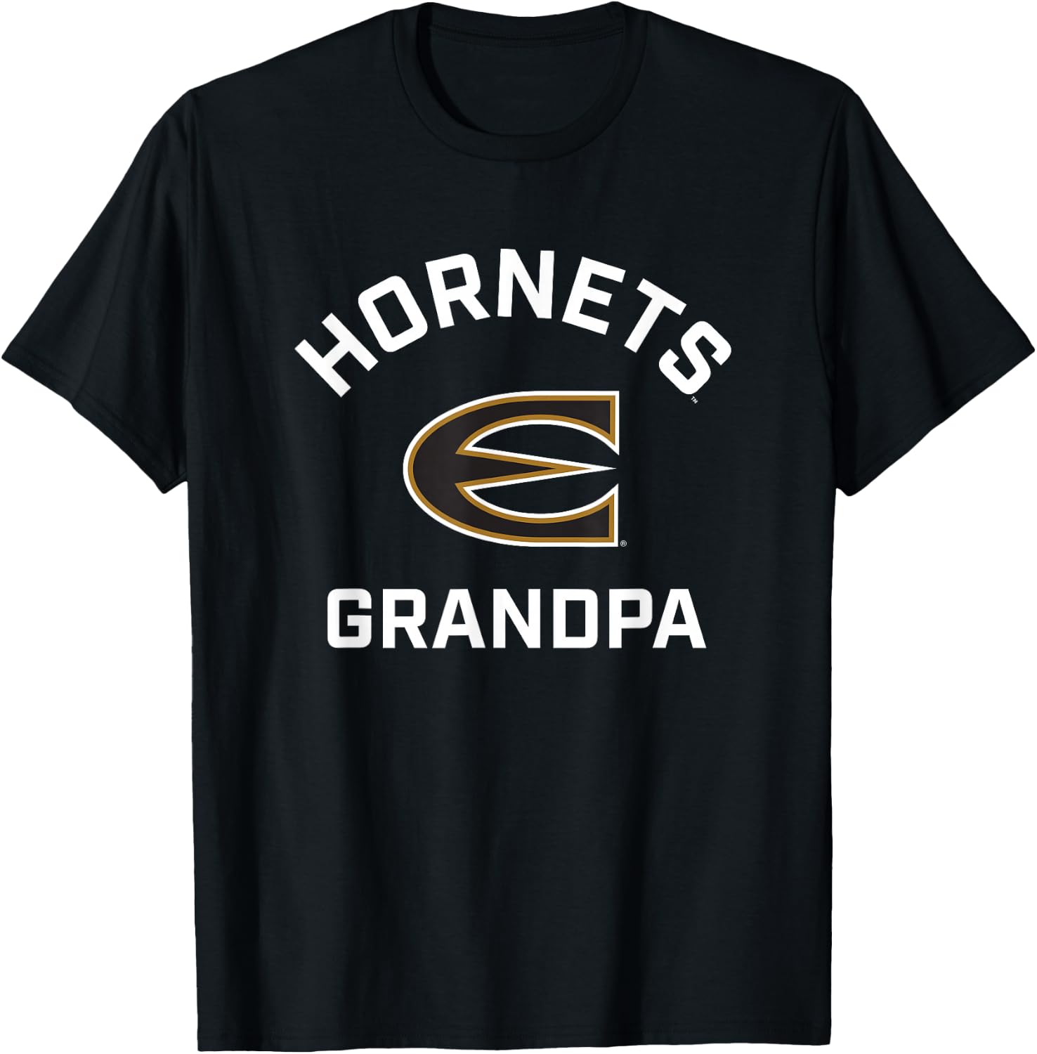 Emporia State University ESU Hornets Arched Grandpa T-Shirt - T-Shirt | Black