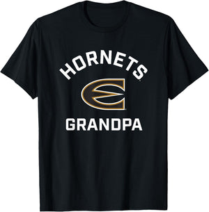 Emporia State University ESU Hornets Arched Grandpa T-Shirt - T-Shirt | Black