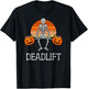 DEADLIFT Funny Halloween Skeleton Candy Buckets Gym Workout T-Shirt - T-Shirt | Black