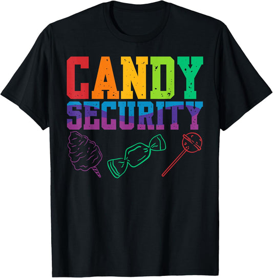 Candy Security Candyland Halloween Costume Kids Teens Adult T-Shirt - T-Shirt | Black