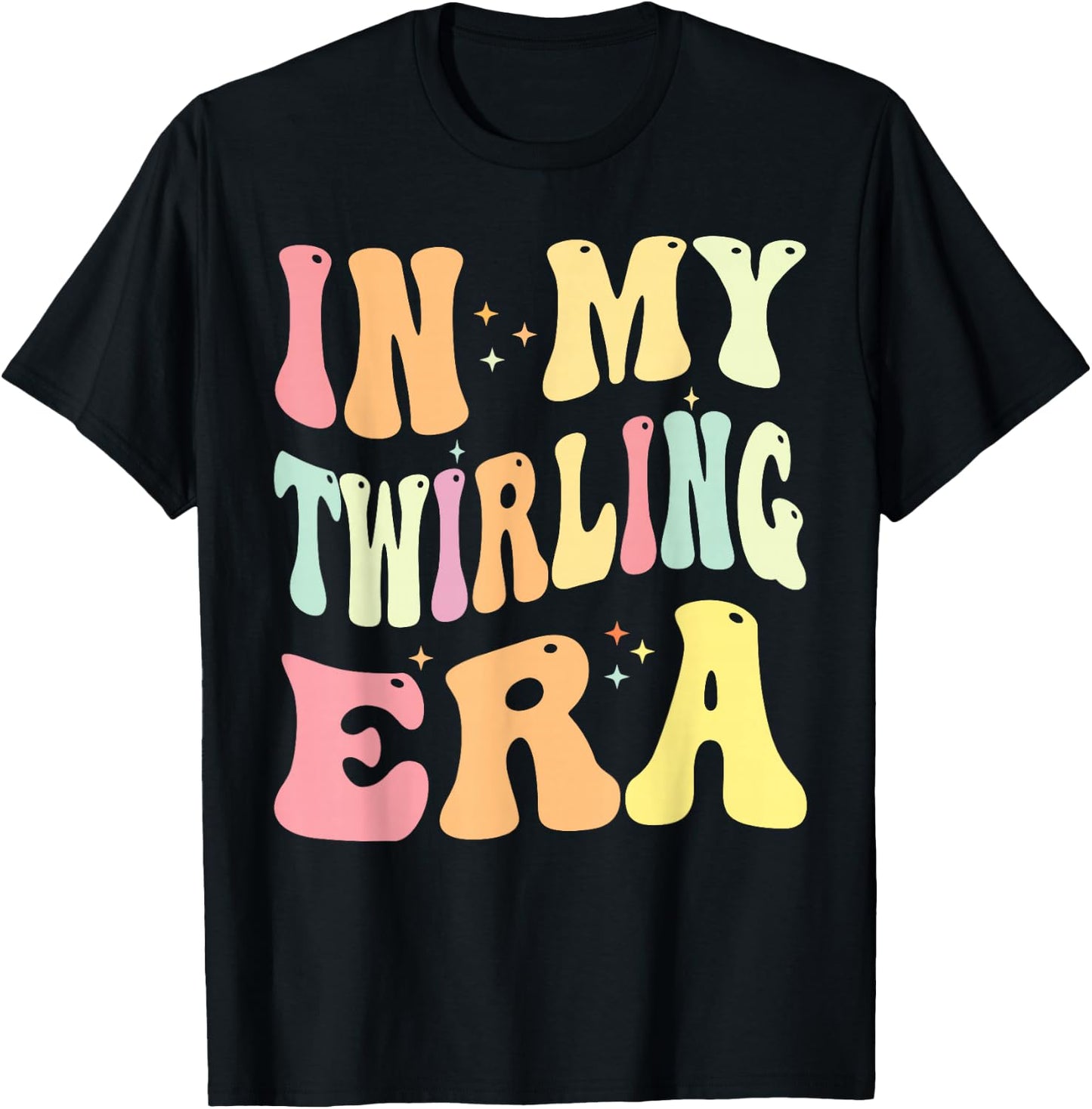In My Twirling Era Twirler Majorettes Baton Twirling T-Shirt - T-Shirt | Black