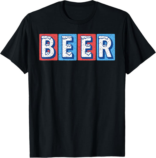 Freedom Brew Beer for the Red, White, and Blue Patriot Funny T-Shirt - T-Shirt | Black
