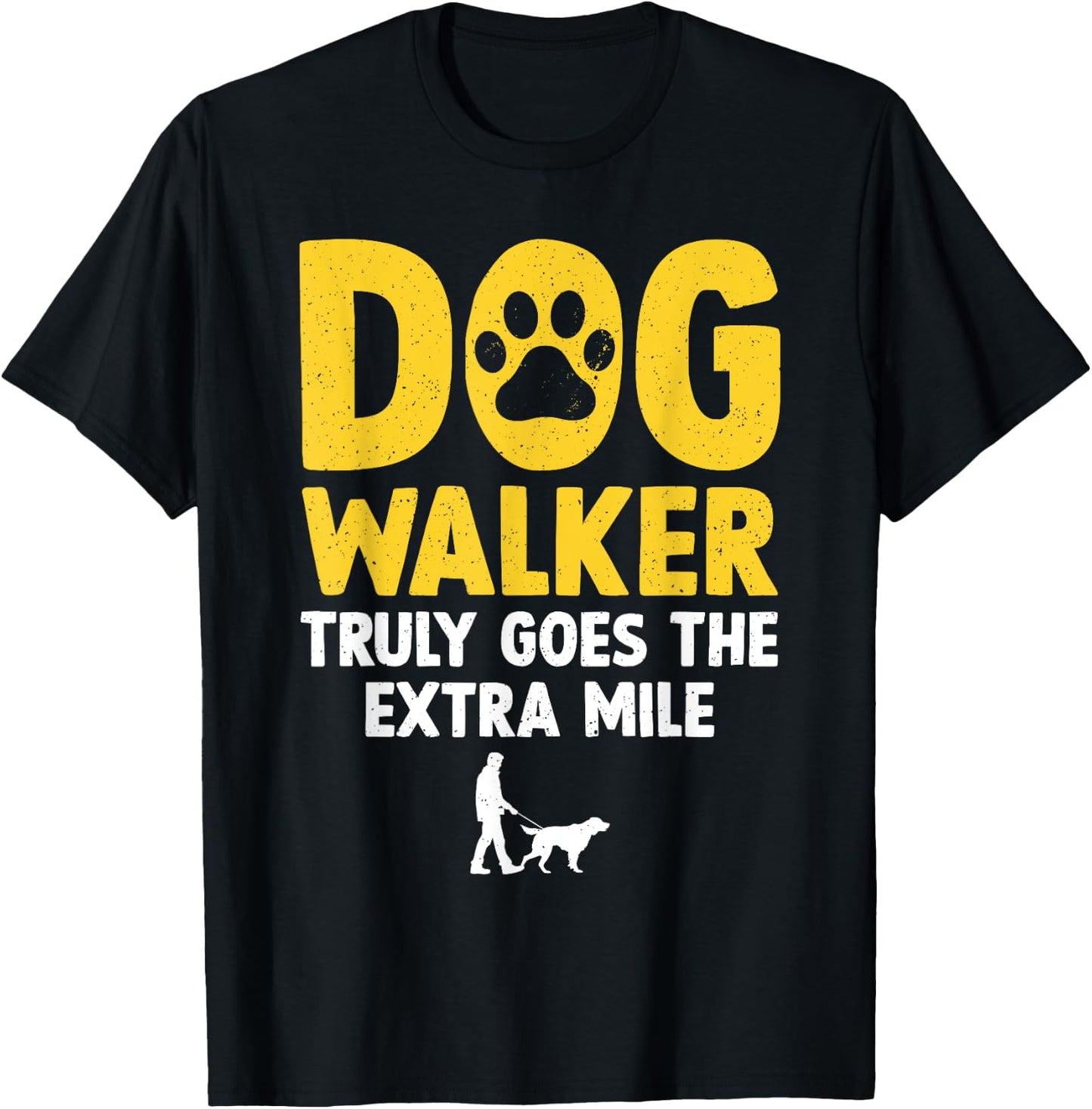 Cool Dog Walker Design Women Pet Walker Dog Walking T-Shirt - T-Shirt | Black