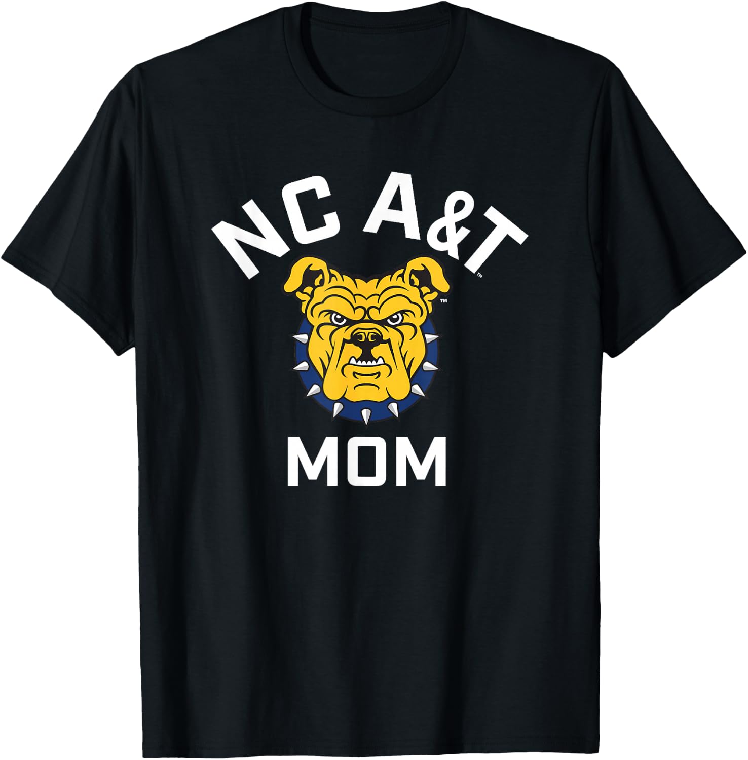 North Carolina A&T State University Aggies Arched Mom T-Shirt - T-Shirt | Black