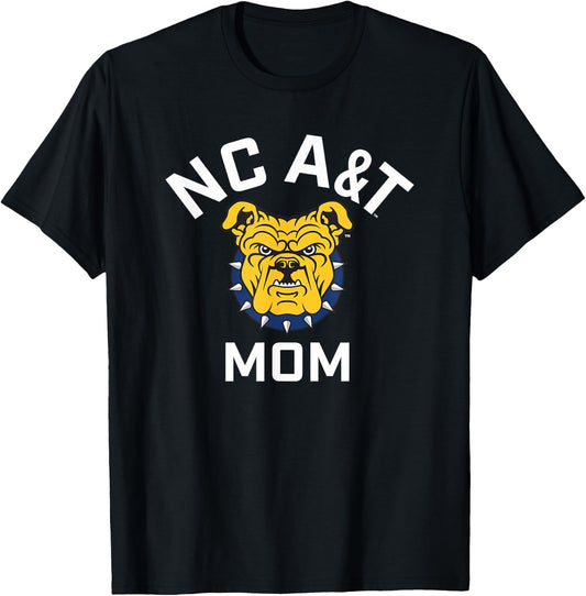 North Carolina A&T State University Aggies Arched Mom T-Shirt - T-Shirt | Black