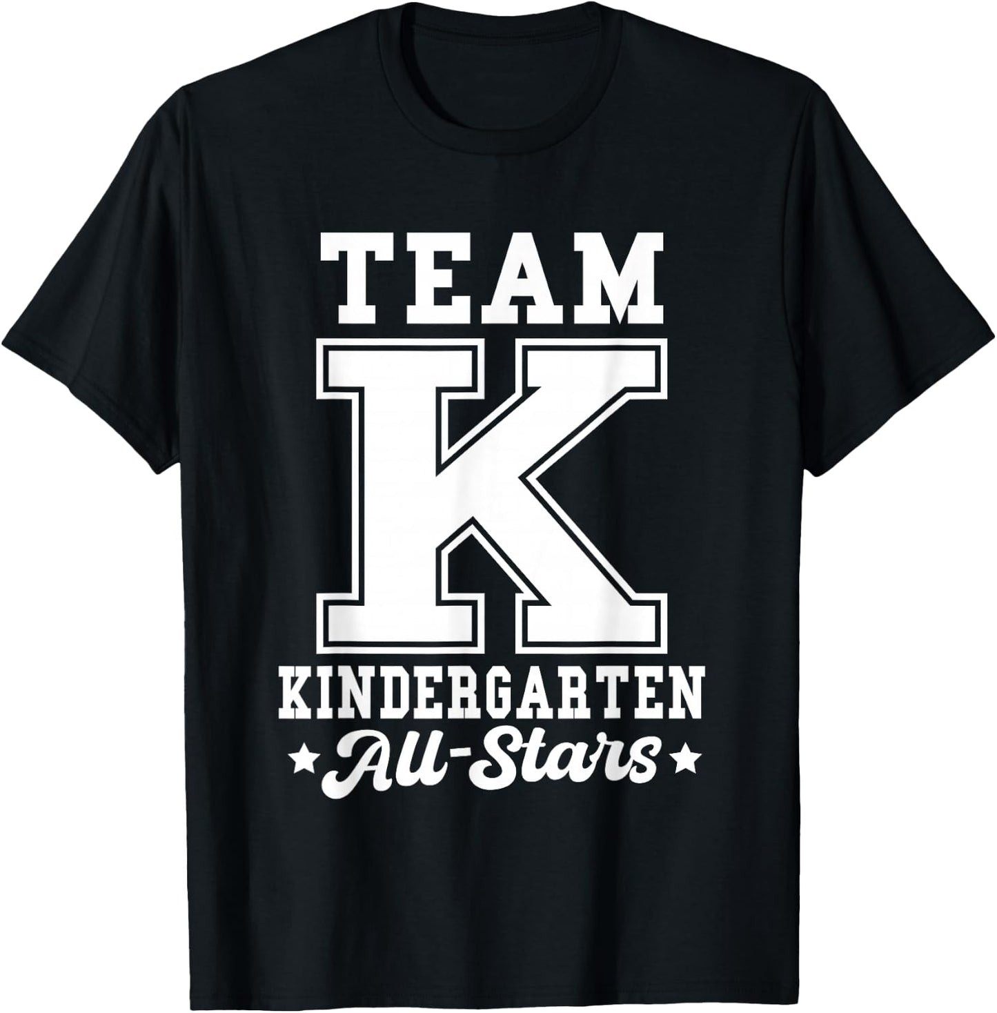Team Kindergarten All-Stars Back To School Sports Jersey T-Shirt - T-Shirt | Black