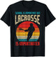 School Is Important Lacrosse Importanter Funny Lax Boys Kids T-Shirt - T-Shirt | Black