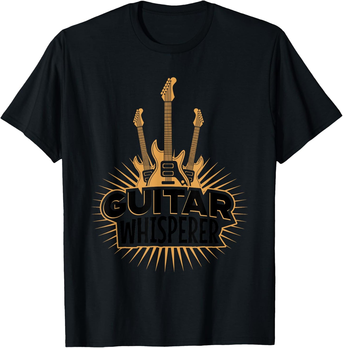 Guitars Whisperer Funny Guitarist Music Lover Gift Men Women T-Shirt - T-Shirt | Black