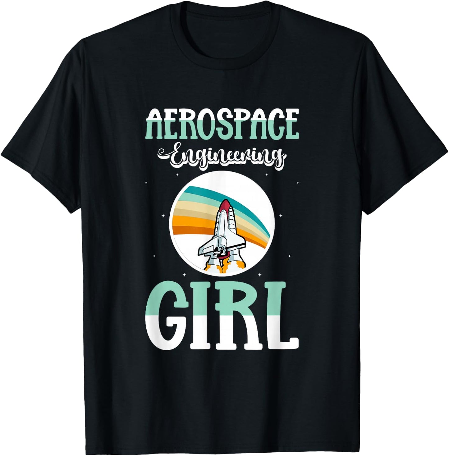 Girl Aeronautical Aerospace Engineering T-Shirt - T-Shirt | Black