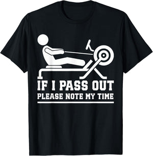 Funny Rowing Machine Workout for Fitness Exercise Training T-Shirt - T-Shirt | Black