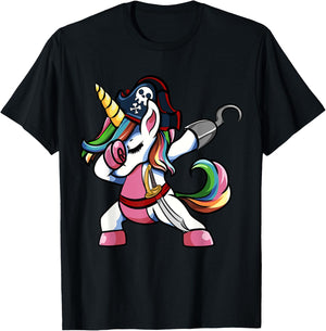 Cute Pirate Unicorn Halloween Clothes T-Shirt - T-Shirt | Black
