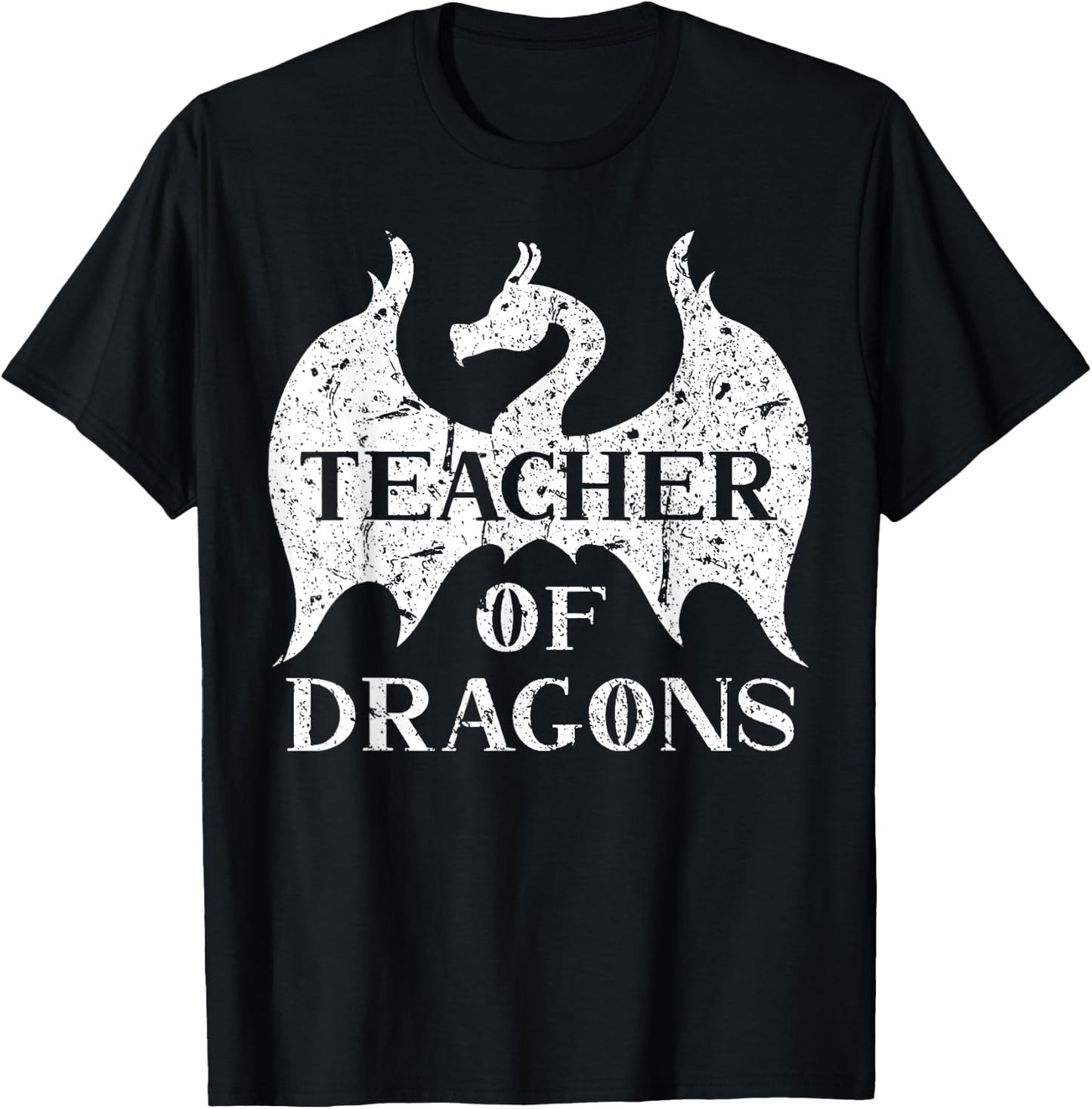 Vintage Teacher Of Dragons Funny Quotes Teacher Student Women T-Shirt - T-Shirt | Black
