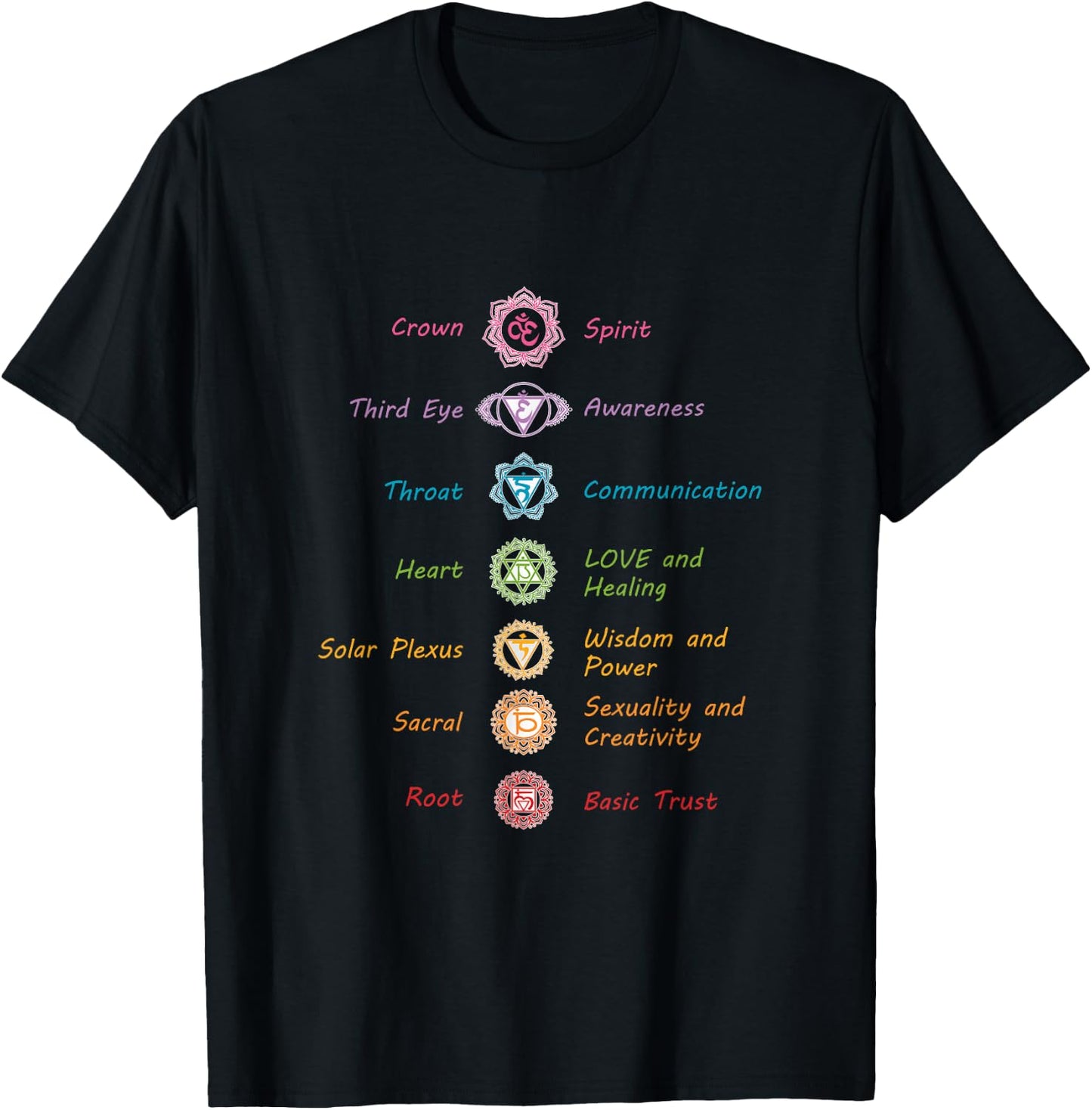 Energy Spirits Soul Chakra Spiritual Health Healing T-Shirt - T-Shirt | Black