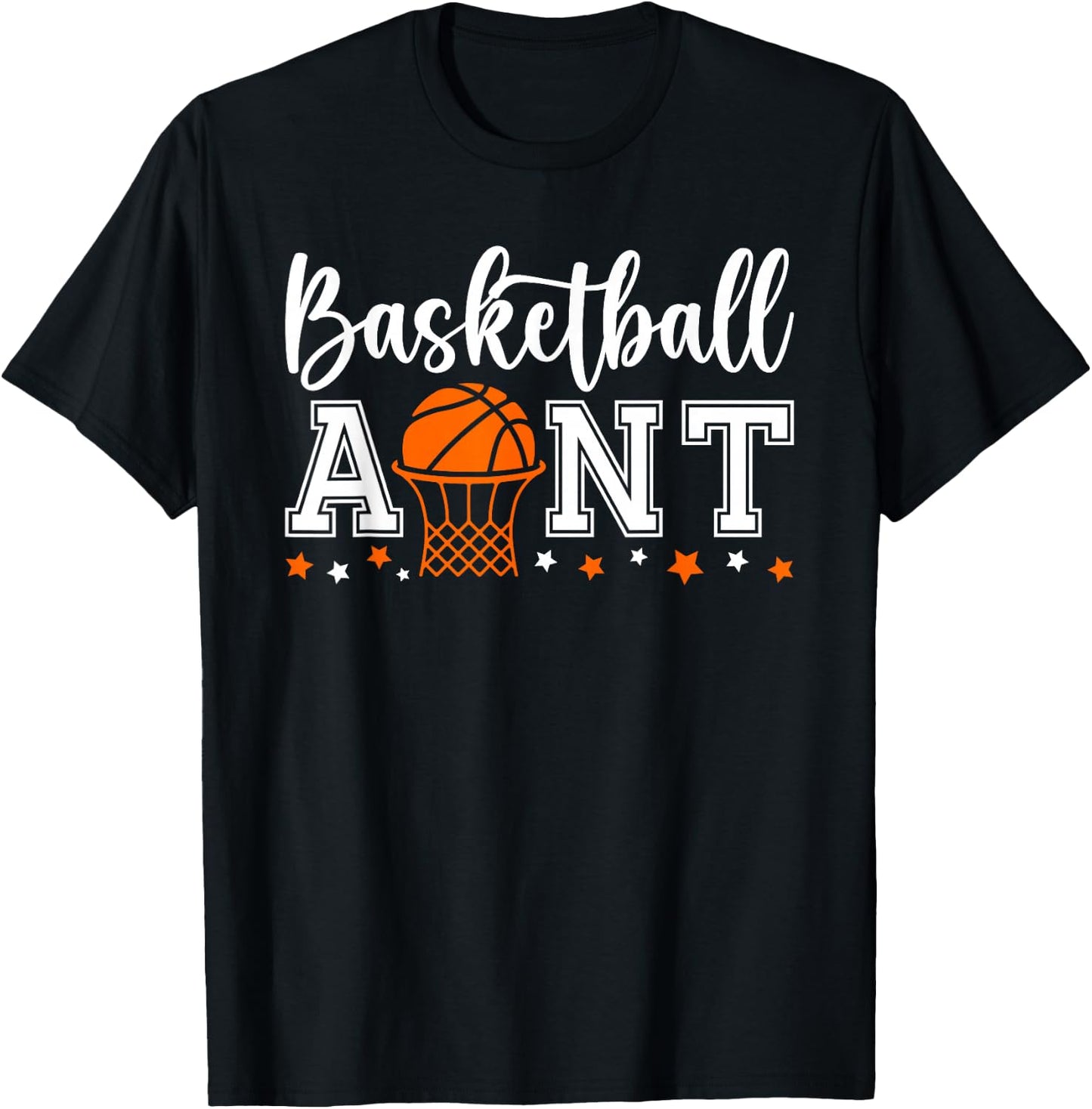 Basketball Aunt Of A Basketball Player Auntie T-Shirt - T-Shirt | Black