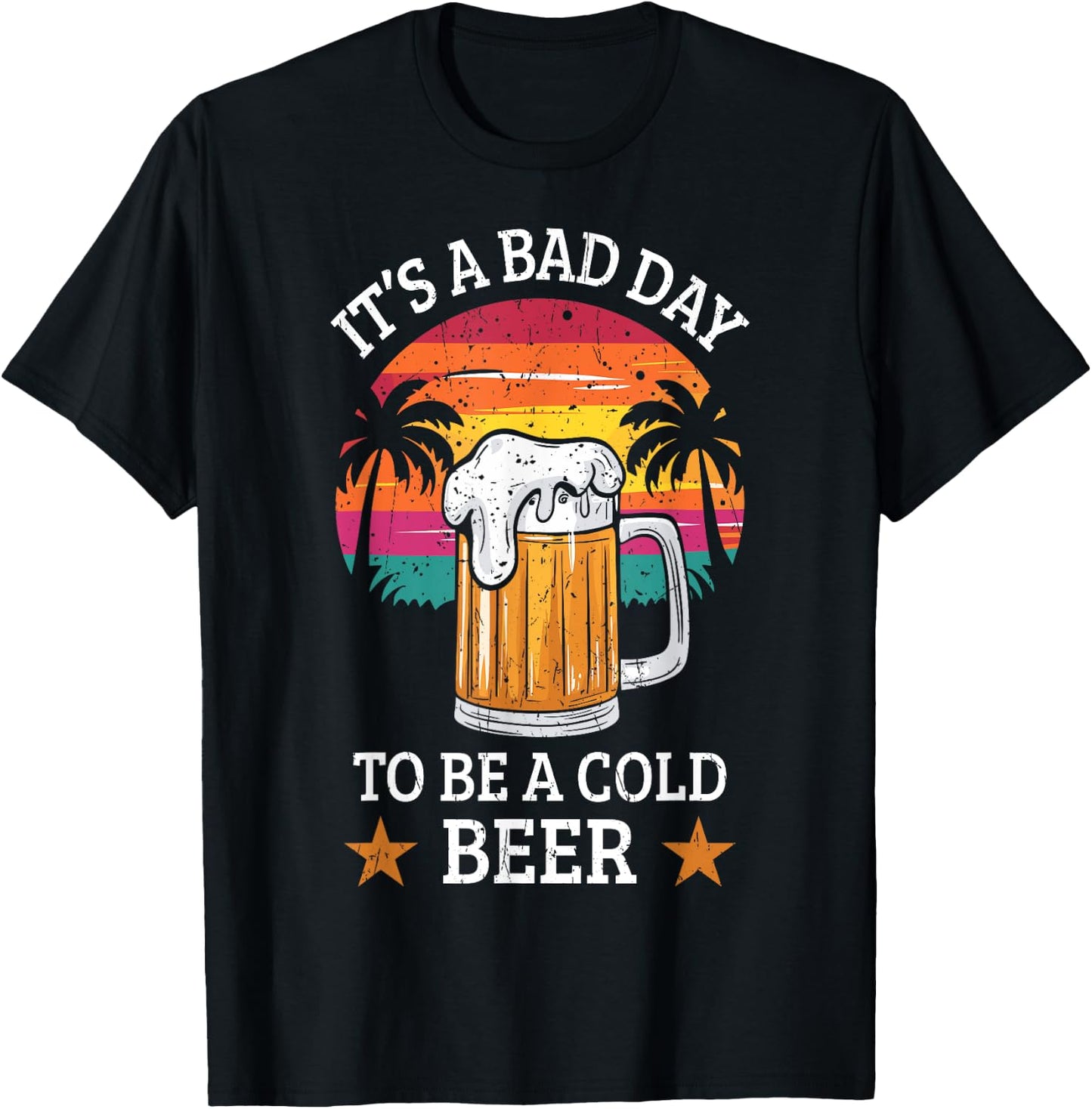 It's a Bad Day to Be a Cold Beer Retro Beer Drinking Summer Women T-Shirt - T-Shirt | Black