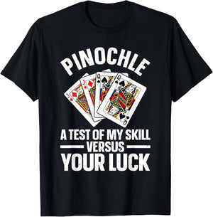 Cute Pinochle Design Women Card Game Pinochle Lover T-Shirt - T-Shirt | Black