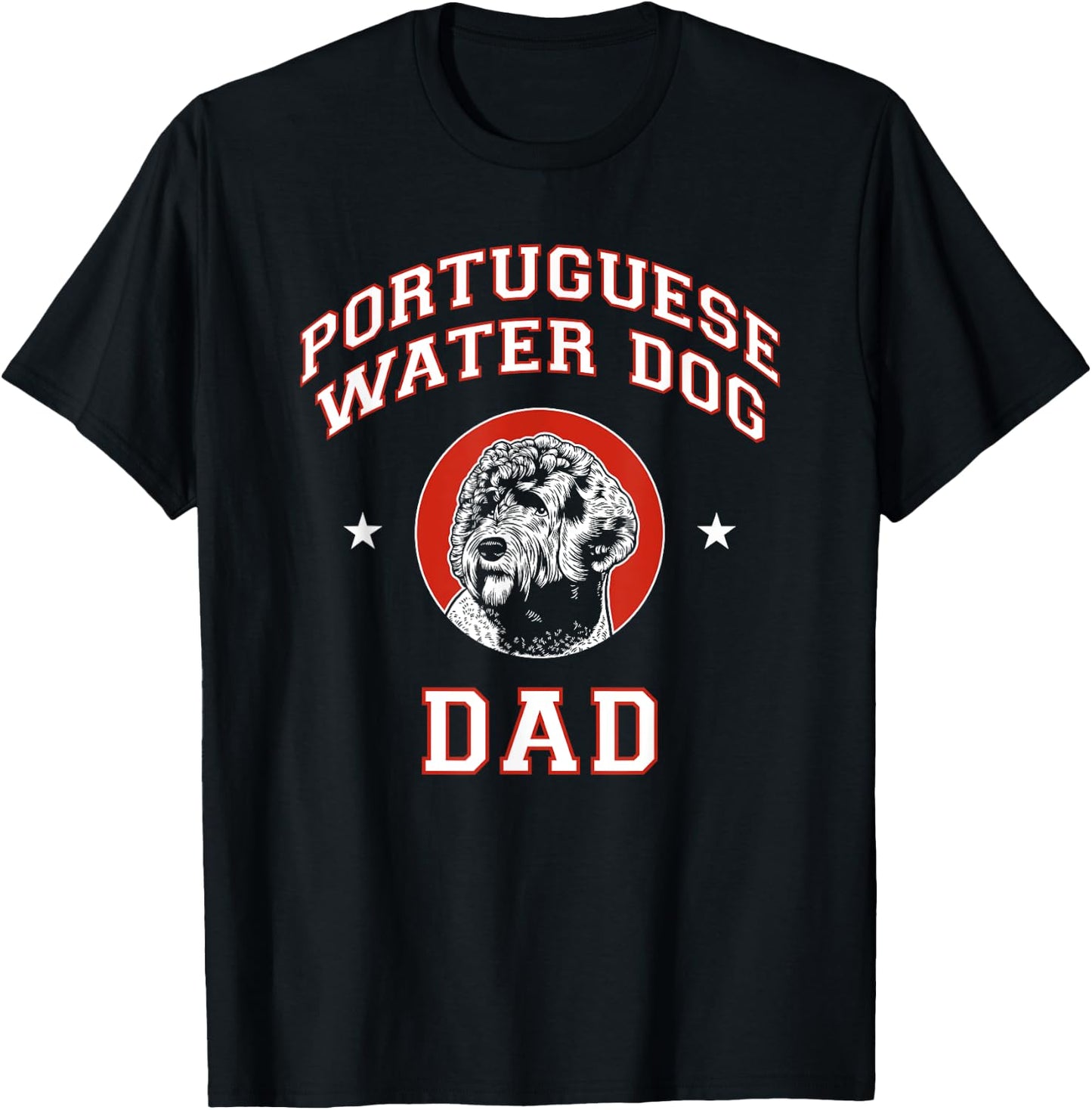 Portuguese Water Dog Dad Dog Father Women Kids T-Shirt - T-Shirt | Black
