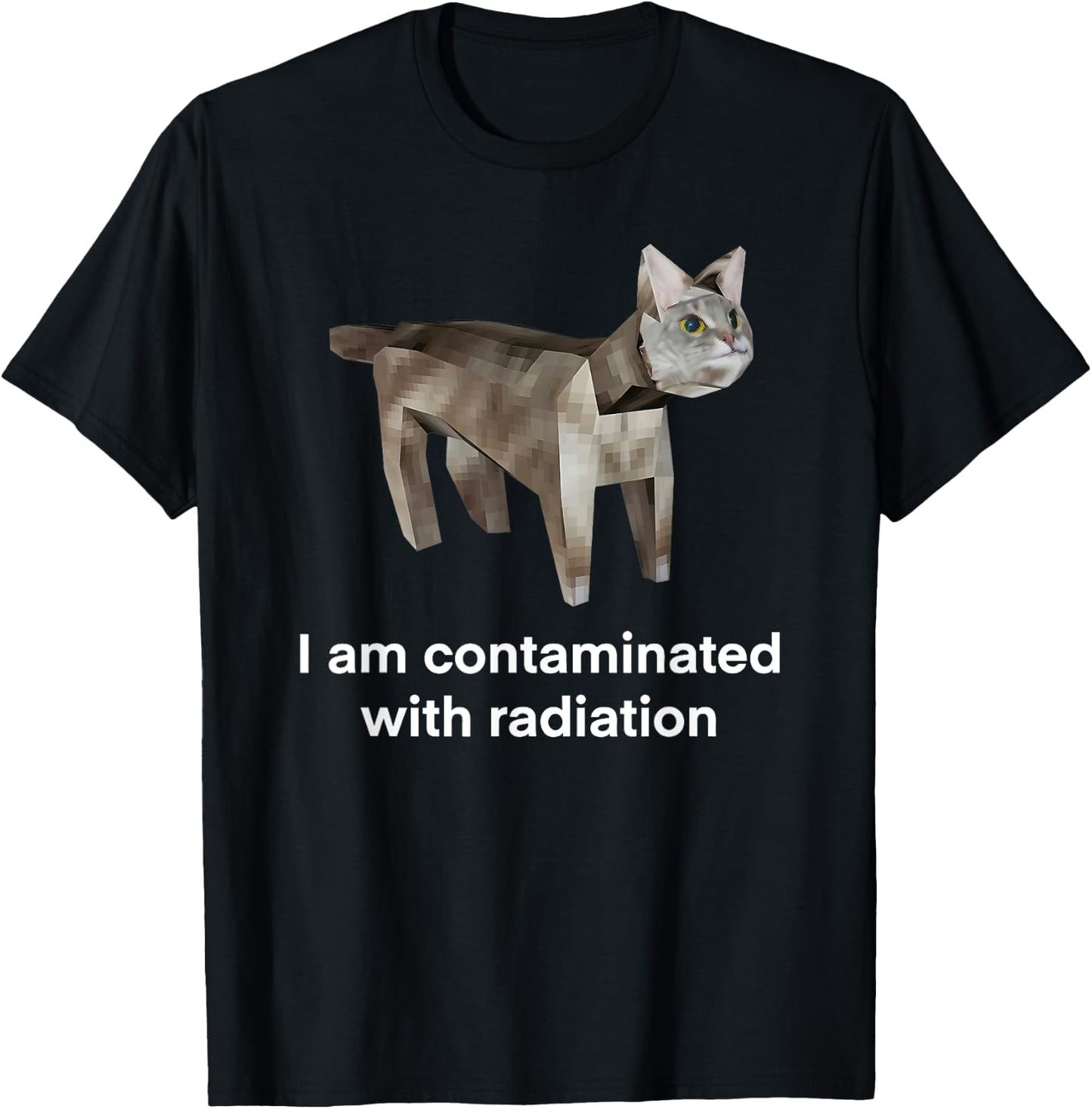I Am Contaminated with Radiation Cat T-Shirt - T-Shirt | Black