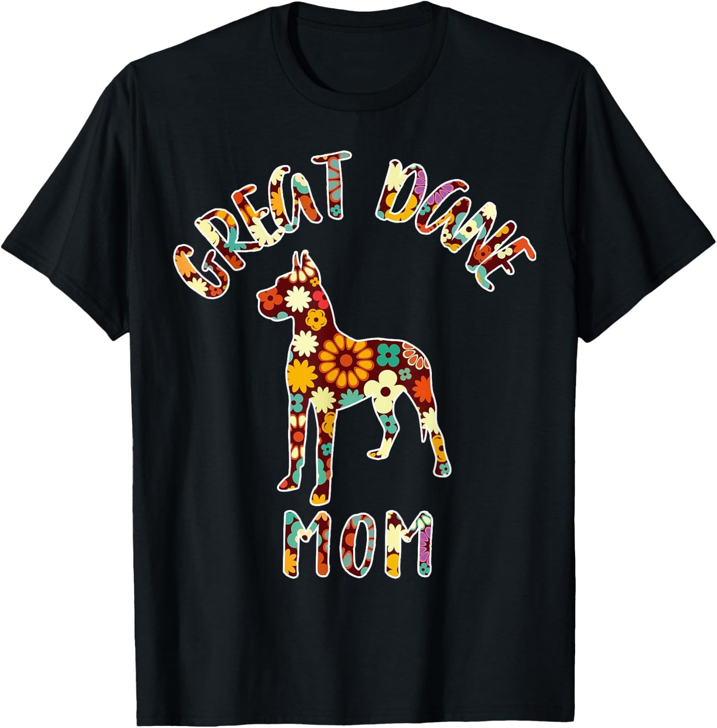 Great Dane Mom Great Dane Mama Dog Mom Great Dane Owner Women Kids T-Shirt - T-Shirt | Black