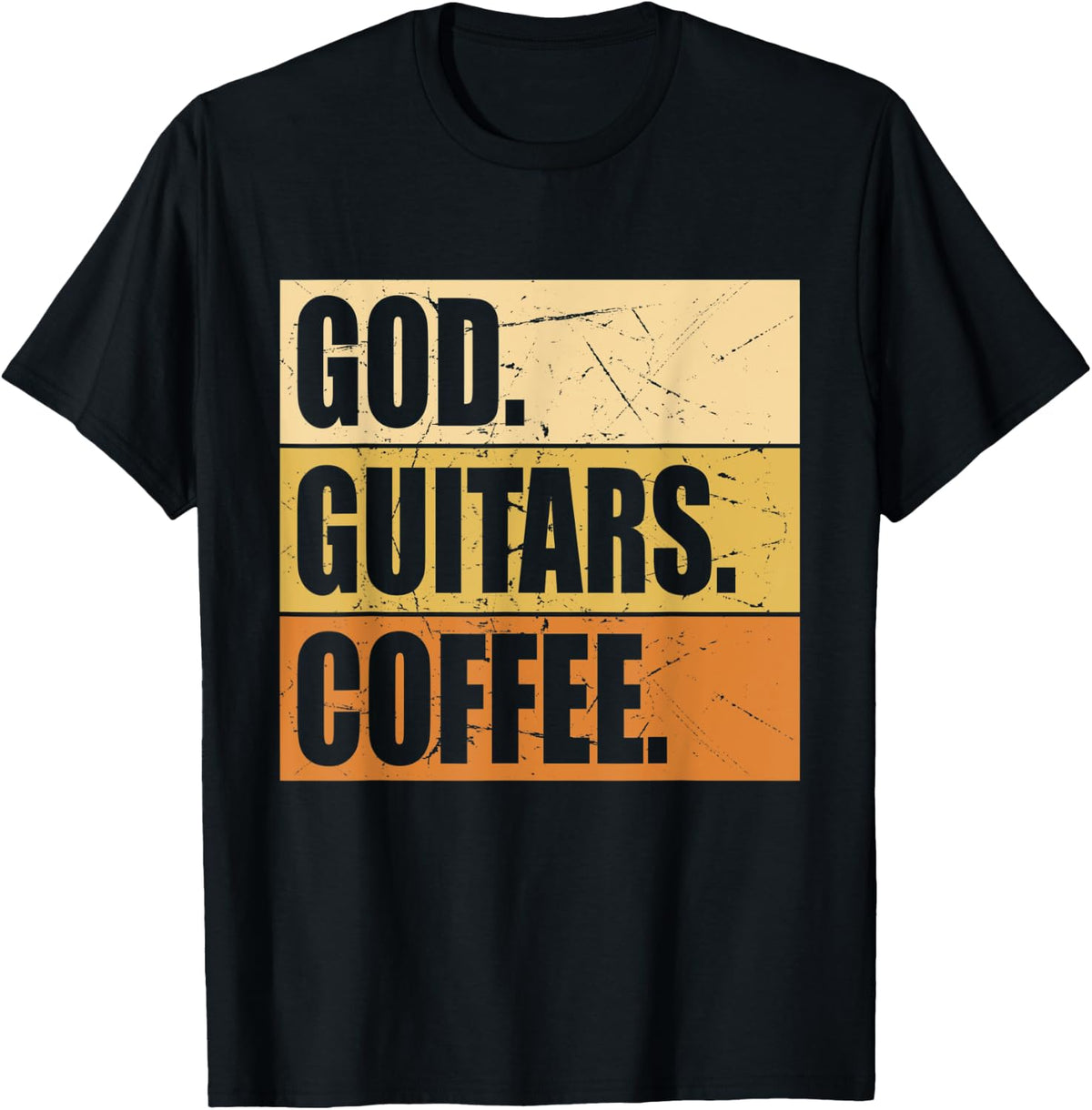 Christian Guitar Player Guitarist I God Guitars Coffee T-Shirt - T-Shirt | Black