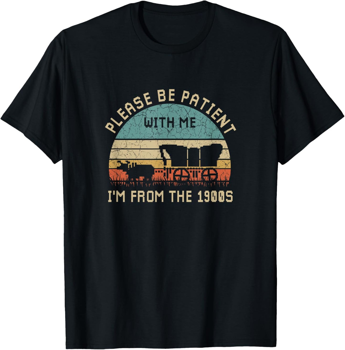 Please Be Patient With Me I'm From The 1900s Vintage T-Shirt - T-Shirt | Black