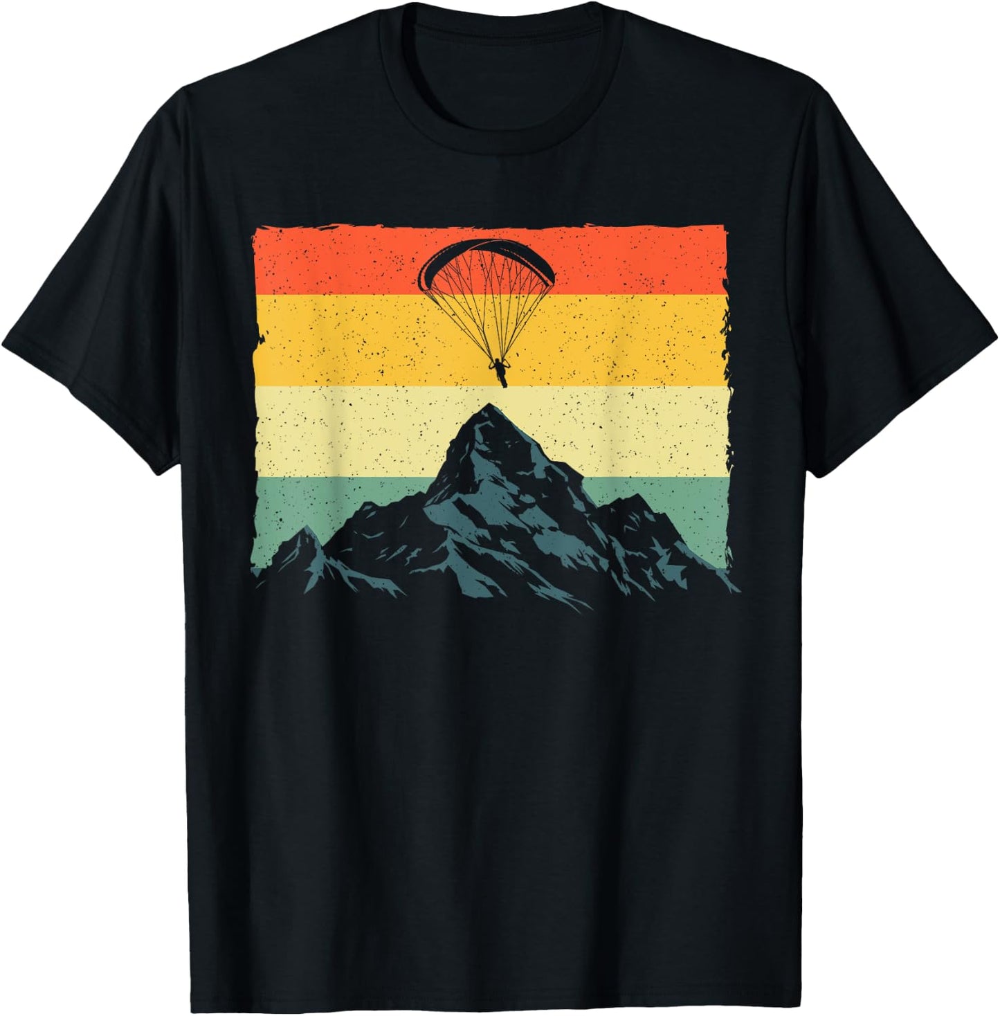 Paragliding Art Women Paramotor Paraglider Skydiving T-Shirt - T-Shirt | Black