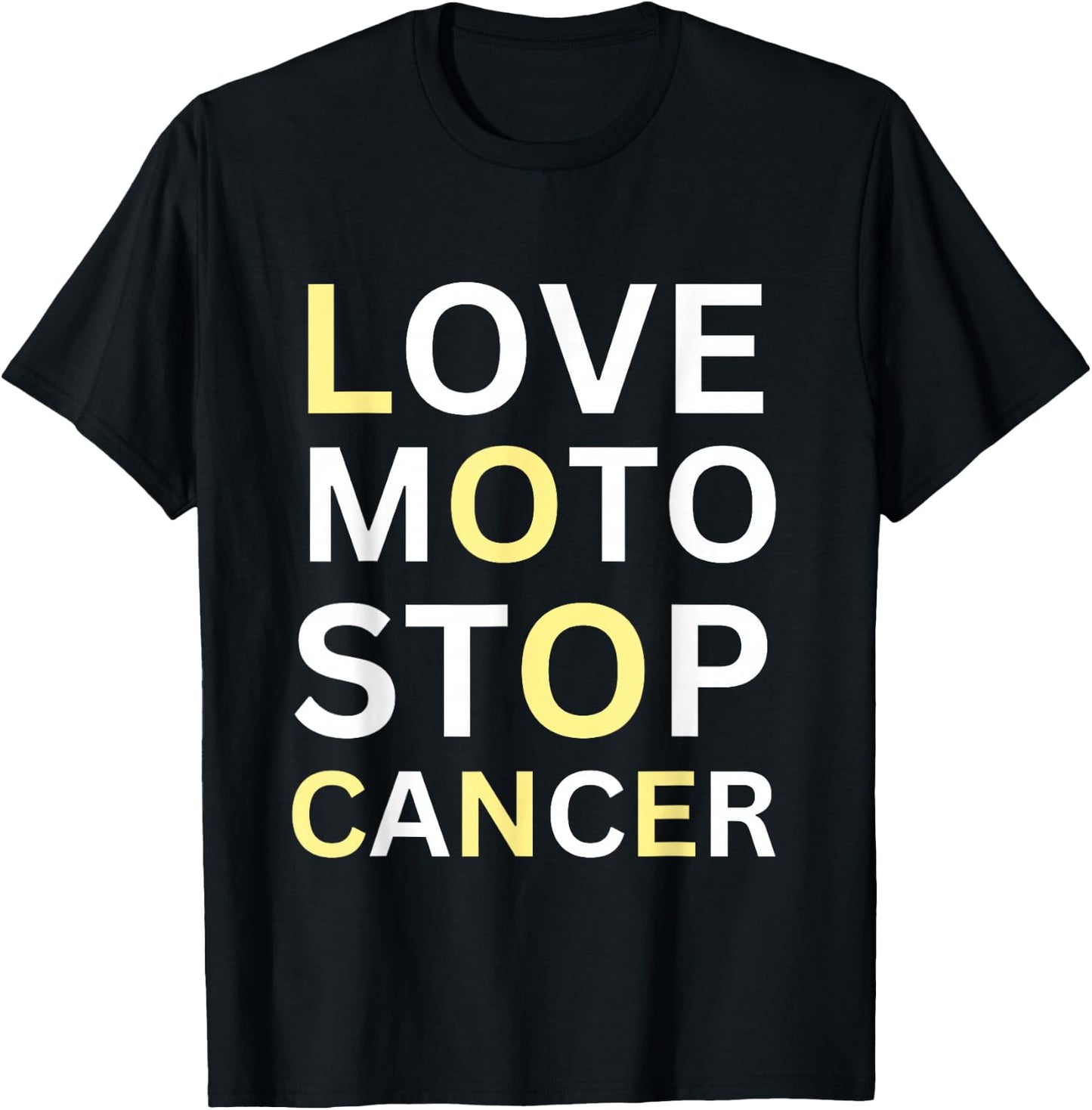 Love Moto Stop Cancer T-Shirt - T-Shirt | Black