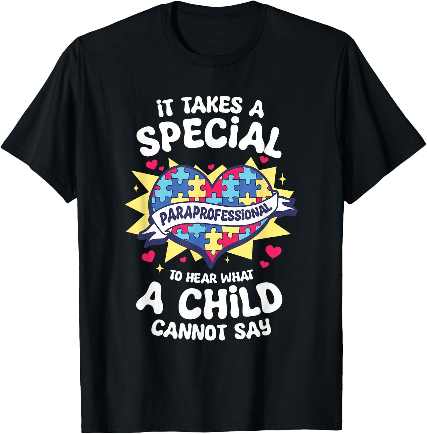 Paraprofessional Para Educator Parapro Teacher T-Shirt - T-Shirt | Black