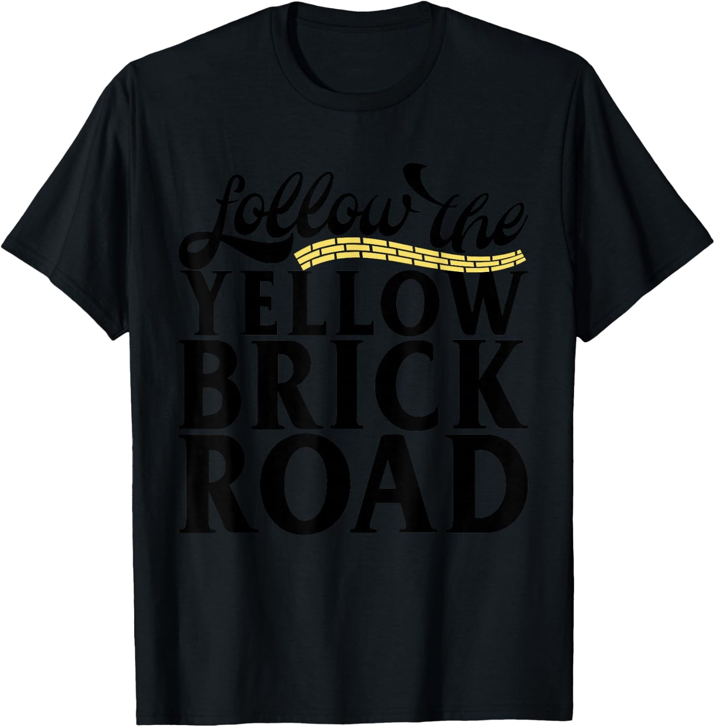 Follow The Yellow Brick Road T-Shirt - T-Shirt | Black